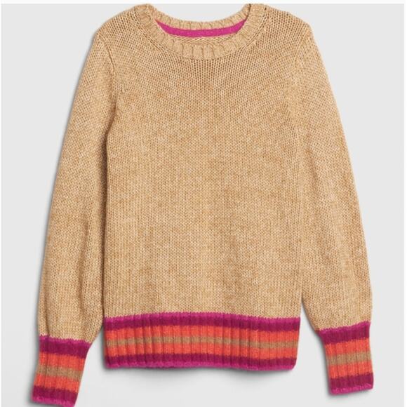 GAP Blouson Novel Sweater in Camel Heather Alpaca Wool Blend Sm - Picture 7 of 8